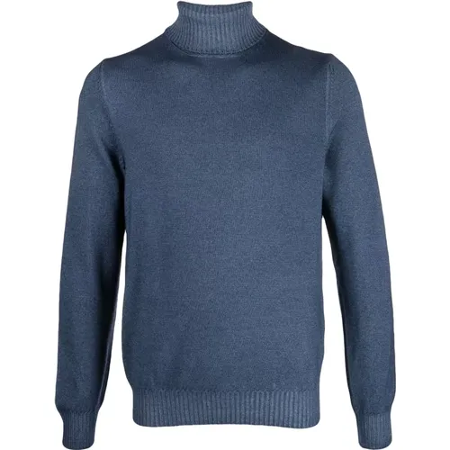 Gerippter Wollrollkragenpullover , Herren, Größe: 3XL - Barba - Modalova