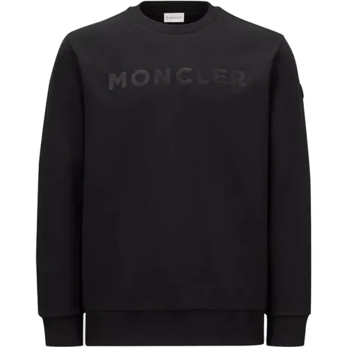 Text Logo Sweatshirt in , male, Sizes: 2XL, L, XL - Moncler - Modalova