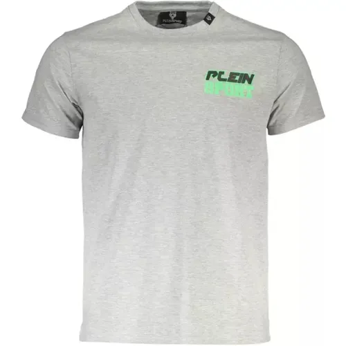 Cotton T-Shirt, Short Sleeve, Crew Neck, Print, Logo , male, Sizes: S, XL, 2XL, L, M - Plein Sport - Modalova