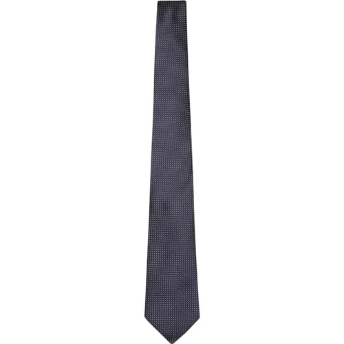 Stylish Polka Dot Silk Tie , male, Sizes: ONE SIZE - Canali - Modalova