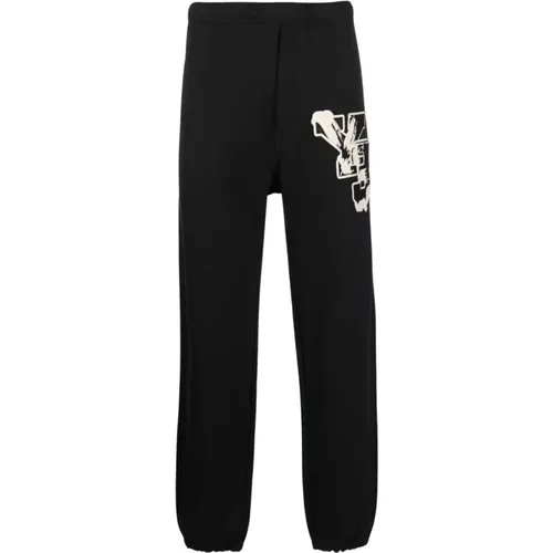 Cotton Joggers with Logo Print , male, Sizes: S - Y-3 - Modalova