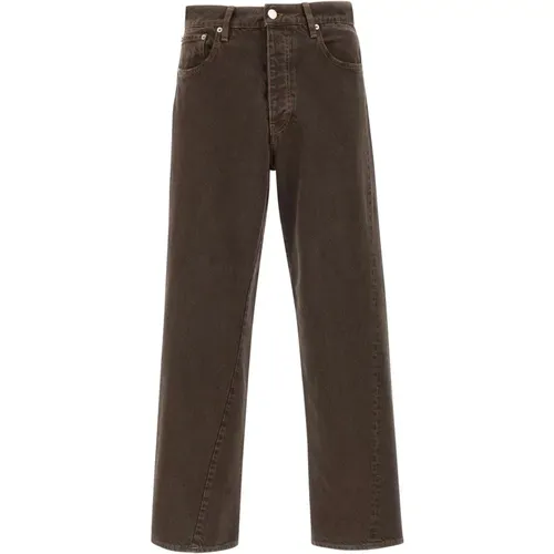 Braune Jeans mit Sonnenblumen-Design , Herren, Größe: W31 L32 - Sunflower - Modalova