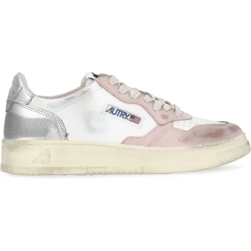 Leather Sneakers with Contrasting Details , female, Sizes: 7 UK, 3 UK, 5 UK, 4 UK, 6 UK, 8 UK - Autry - Modalova