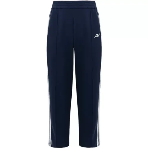 Sporty Trousers with White Side Stripes , male, Sizes: M, S - Autry - Modalova