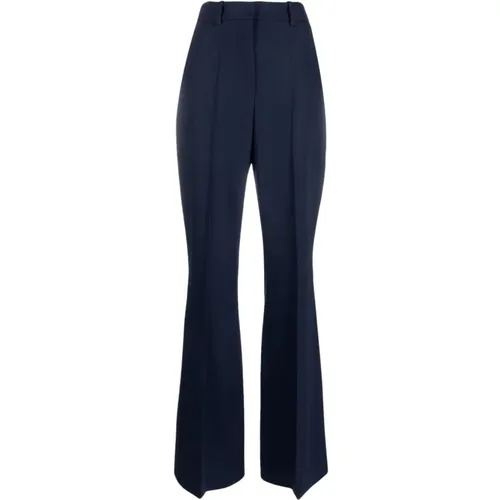 Navy Flared Tailored Trousers , female, Sizes: XS - Balmain - Modalova