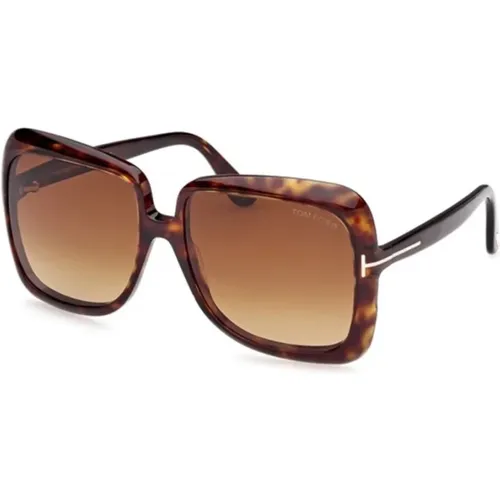 Gradient Sonnenbrille Dunkles Havana Gestell - Tom Ford - Modalova