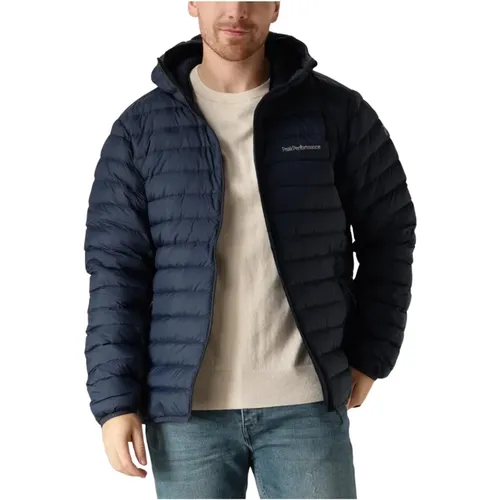 Herren Daunenfutter Kapuzenjacke , Herren, Größe: S - Peak Performance - Modalova