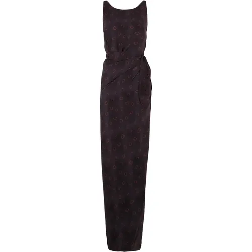 Silk Wrap Dress Watercolor Print , female, Sizes: 2XL, S, L, XS, M, XL - Cortana - Modalova