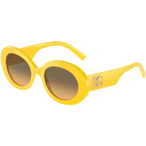 Elegante Ovale Sonnenbrille Dg4448 Gelb - Dolce & Gabbana - Modalova
