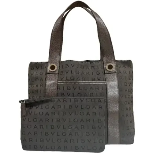 Pre-owned Canvas schultertasche , Damen, Größe: ONE Size - Bvlgari Vintage - Modalova