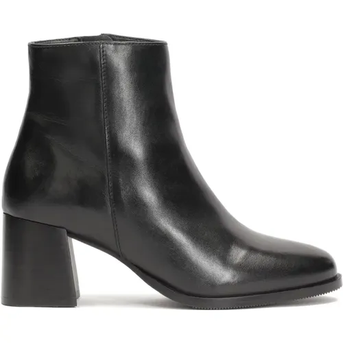 Schwarze Stiefel mit breiten Absätzen im minimalistischen Stil , Damen, Größe: 37 EU - Kazar - Modalova