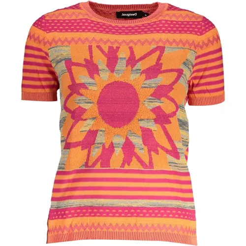 Vibrant Contrast Pullover , female, Sizes: L, 2XL, XL - Desigual - Modalova