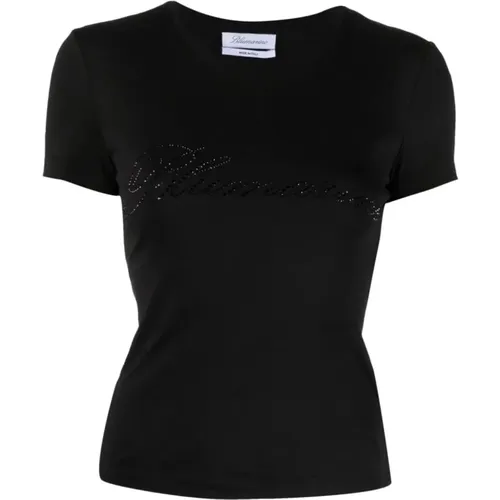 Schwarze T-Shirts & Polos für Frauen , Damen, Größe: L - Blumarine - Modalova