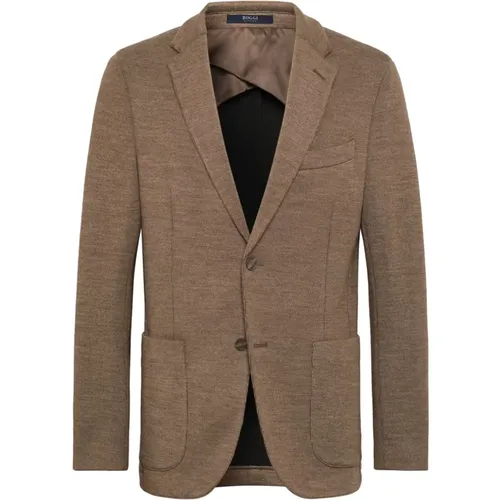 Woll-Jersey-Blazer im Stil von Bari , Herren, Größe: 2XL - Boggi Milano - Modalova