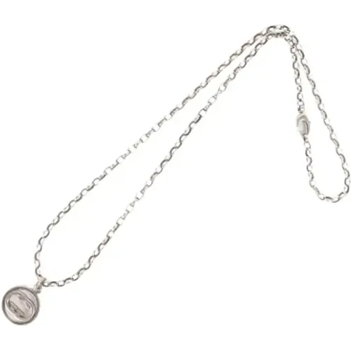 Pre-owned Silver necklaces , female, Sizes: ONE SIZE - Gucci Vintage - Modalova