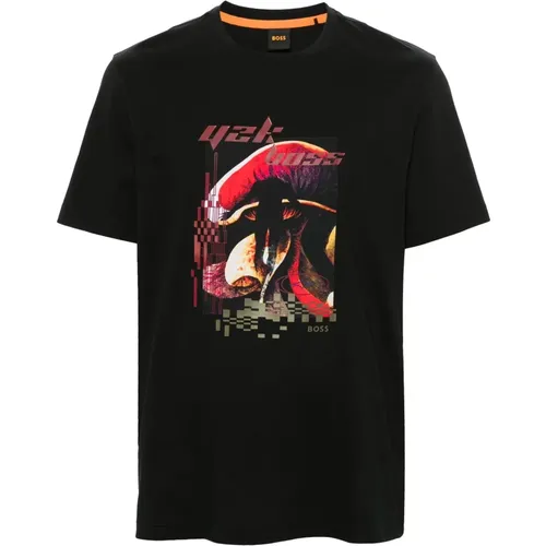 Tee-Mushroom t-shirt , male, Sizes: 2XL, L, M - Hugo Boss - Modalova