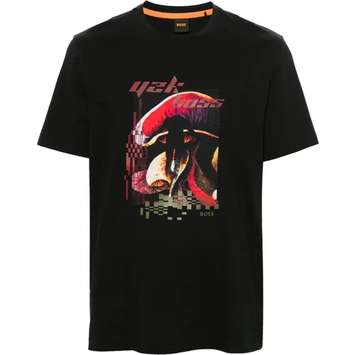 Tee-Mushroom t-shirt , male, Sizes: L - Hugo Boss - Modalova