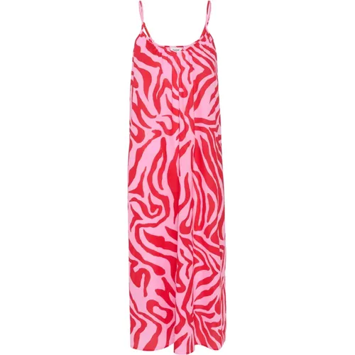 Velma Dress Red Midi Style , female, Sizes: XS - Saint Tropez - Modalova