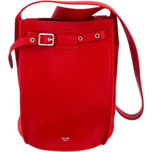 Gebrauchte Rote Leder Celine Tasche - Celine Vintage - Modalova