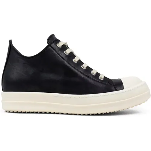 Milk Leather Low Sneakers , male, Sizes: 4 UK, 3 UK - Rick Owens - Modalova