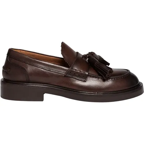 Brauner Penny Loafer Dreifache Ledersohle , Damen, Größe: 40 EU - Elia Maurizi - Modalova