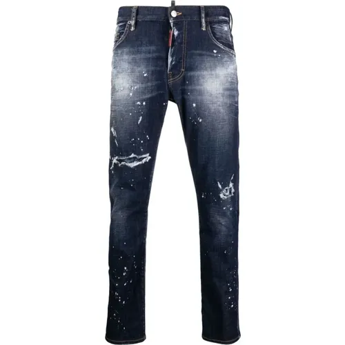 Slim-Cut Jeans , male, Sizes: S, XL, 3XL - Dsquared2 - Modalova