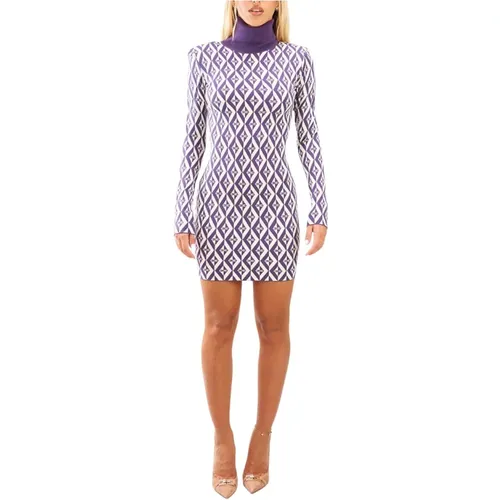 Printed Knit Dress , female, Sizes: M, XS - Elisabetta Franchi - Modalova