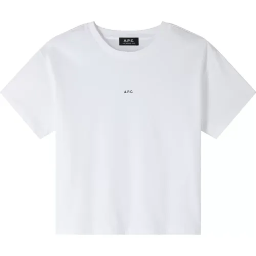 Weißes locker sitzendes T-Shirt mit APC-Logo - A.P.C. - Modalova