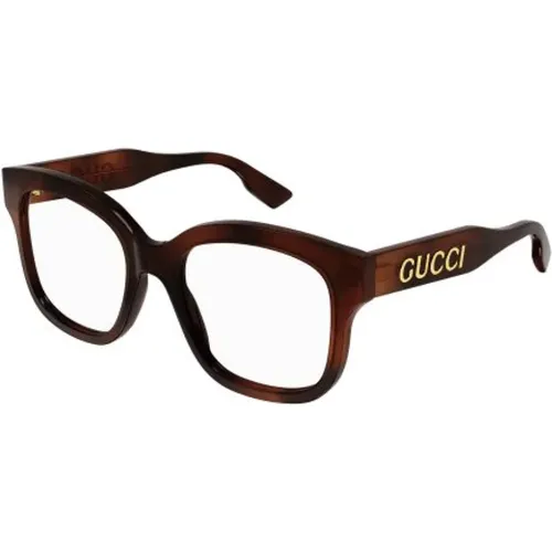 Gg1155O Havana Transparent Glasses , unisex, Sizes: 51 MM - Gucci - Modalova
