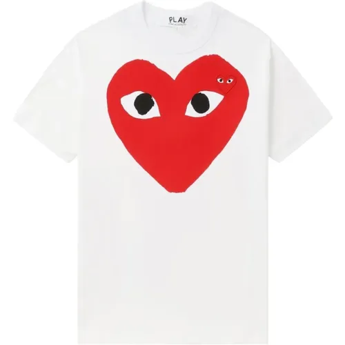 Logo Print Crew Neck T-shirt , male, Sizes: XS, L - Comme des Garçons - Modalova