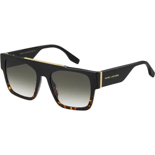 Black Havana Green Shaded Sunglasses , male, Sizes: 54 MM - Marc Jacobs - Modalova
