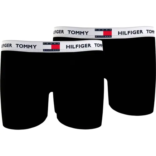 Er-Pack Schwarze Unterhosen mit Logo-Bund - Tommy Hilfiger - Modalova