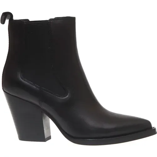 Leather Boots with 70mm Heel , female, Sizes: 4 UK, 7 UK, 3 UK - Ash - Modalova