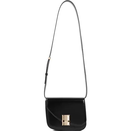 Leather Handbag Asymmetrical Flap , female, Sizes: ONE SIZE - Salvatore Ferragamo - Modalova