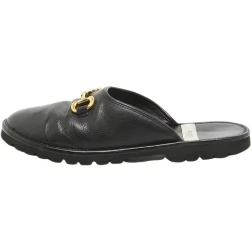 Pre-owned Leather flats , male, Sizes: 8 1/2 UK - Gucci Vintage - Modalova
