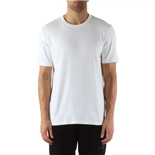 Cotton Logo Embossed T-shirt , male, Sizes: L, S - Hugo Boss - Modalova