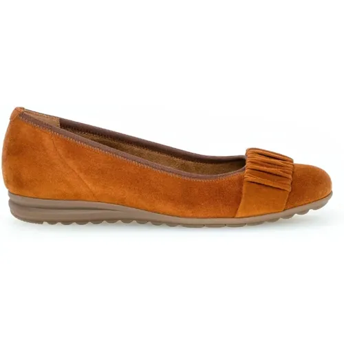 Cognac Slip-On Ballerina Schuhe - Gabor - Modalova