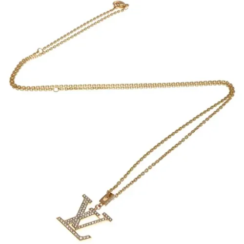 Pre-owned Gold necklaces , female, Sizes: ONE SIZE - Louis Vuitton Vintage - Modalova