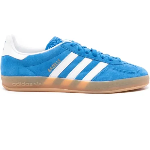 Blaue Wildleder-Sneaker mit niedrigem Schaft , Herren, Größe: 40 1/2 EU - Adidas - Modalova