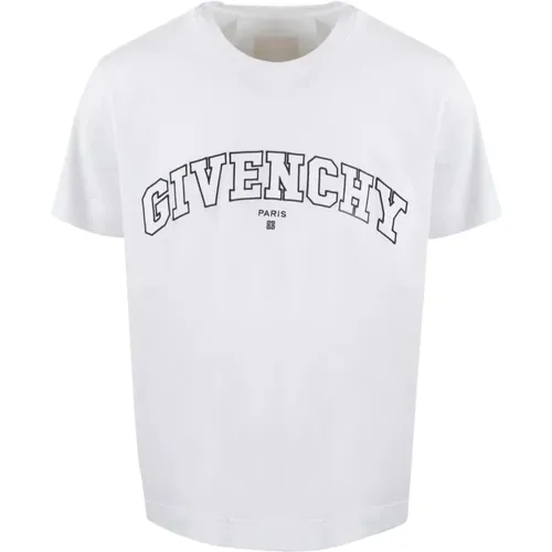 Signature Embroidered T-Shirt , male, Sizes: XL, M, S, L, 2XL - Givenchy - Modalova