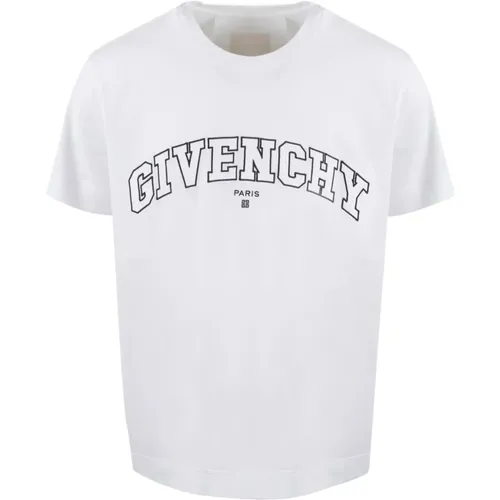 Signature Embroidered T-Shirt , male, Sizes: XL, M, S, L, 2XL, XS - Givenchy - Modalova