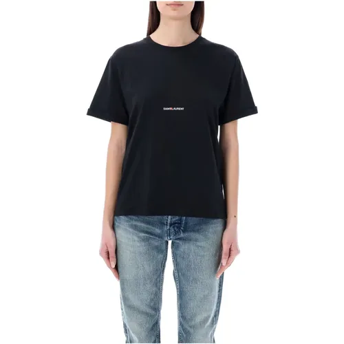 Classic T-Shirt , female, Sizes: M, L, XS, S - Saint Laurent - Modalova