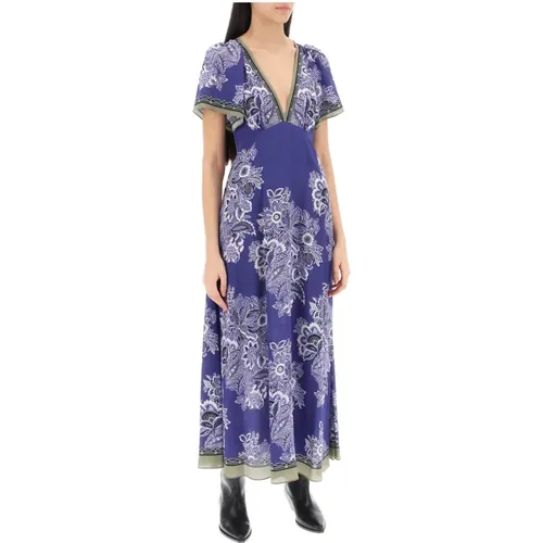 Blumenmuster Seiden Maxikleid Etro - ETRO - Modalova