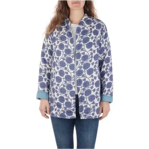 Blue Floral Jacket , female, Sizes: XS, M, L, S - Milk Atelier - Modalova