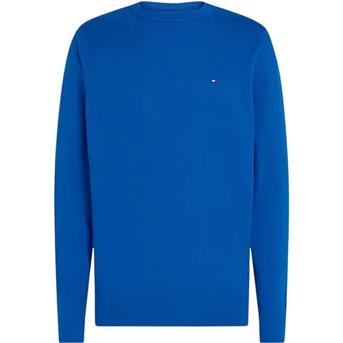 Pima Bio-Baumwolle Kaschmir Crew Pullover , Herren, Größe: L - Tommy Hilfiger - Modalova