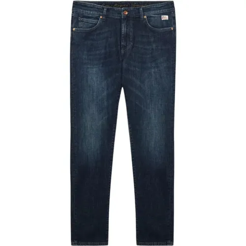 Slim-Fit Jeans in Dunkler Waschung , Herren, Größe: W29 - Roy Roger's - Modalova