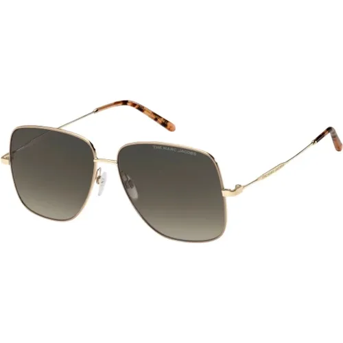 Goldene Metallsonnenbrille für Frauen , Damen, Größe: 59 MM - Marc Jacobs - Modalova