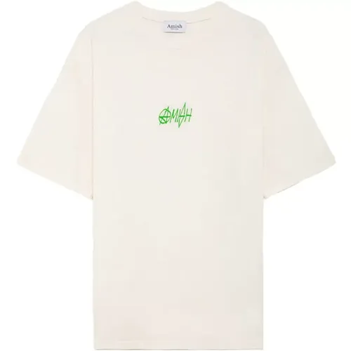Cotton T-Shirt Good Music , male, Sizes: S, M, L, XL - Amish - Modalova