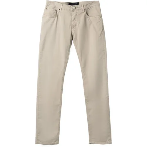Soft Washed Cotton Stretch 5-Pocket Pants , male, Sizes: 2XL, S, 3XL, XL, L, 5XL, 4XL, M - Hand Picked - Modalova