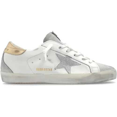 Distressed-effect sneakers with signature star , female, Sizes: 3 UK, 4 UK, 6 UK, 5 UK, 8 UK, 7 UK - Golden Goose - Modalova